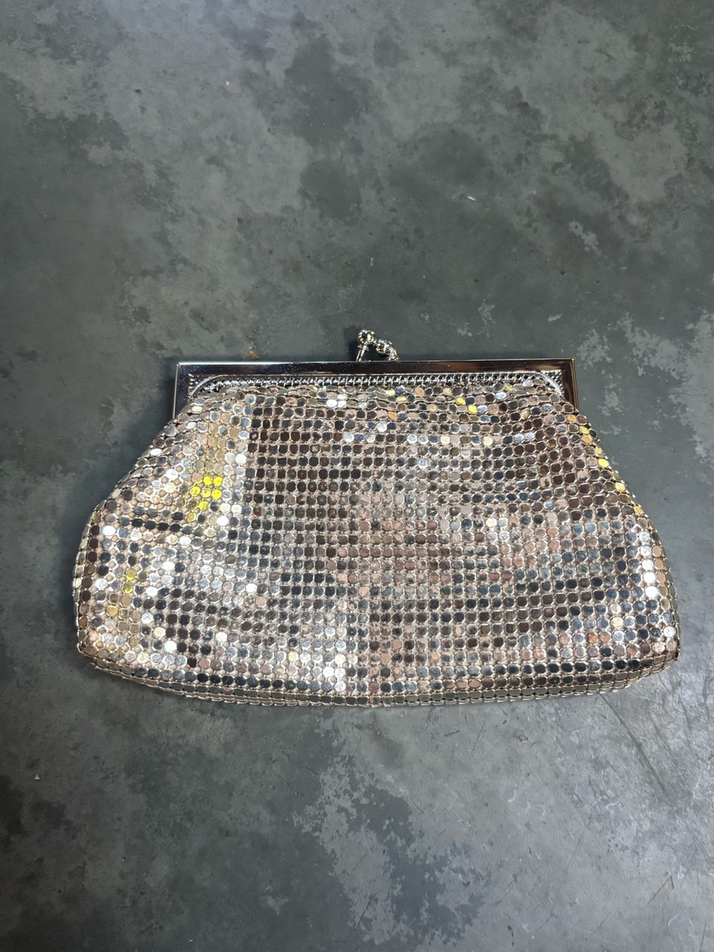 Whiting & Davis Silver Mesh Coin Pouch